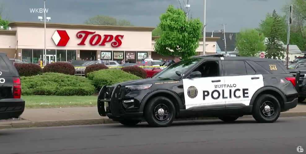 Tops Friendly Market where Payton Gendron killed 10 people of whom were mostly black people in an alleged hate crime (Screenshot from 6abc Philadelphia). Source: https://www.youtube.com/watch?v=ibSyS9z2ve0