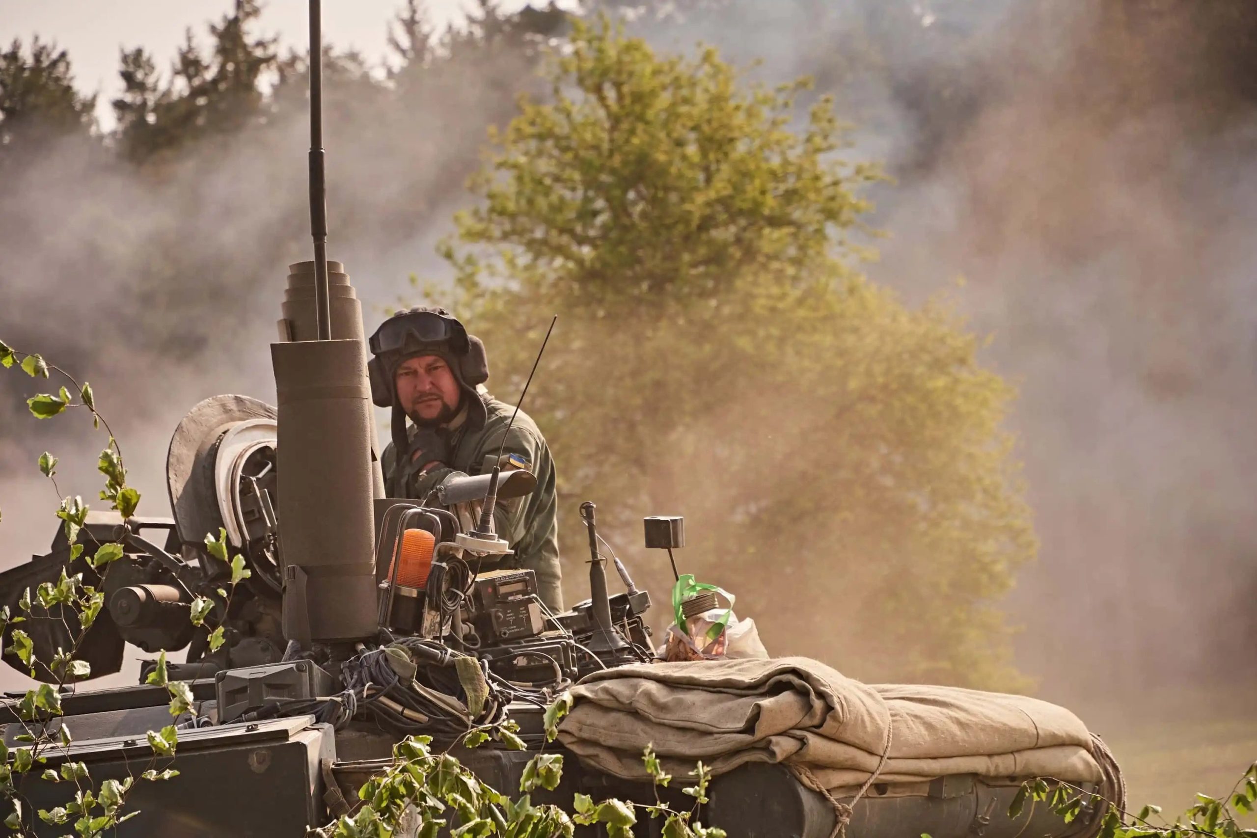 A Ukrainian Territorial Defense serviceman aboard an unidentified armored vehicle (www.zsu.gov.ua). Source: https://www.zsu.gov.ua/photo/photo-galery