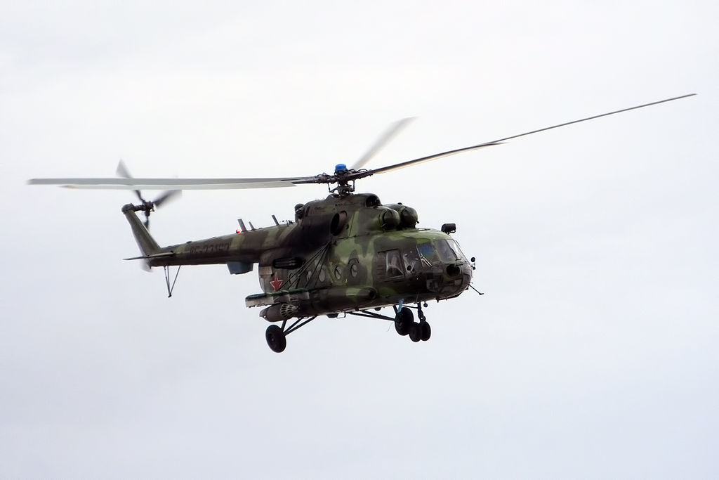 Russian Border Guard, RF-23162, Mil Mi-8BT (Anna Zvereva from Tallinn, Estonia, CC BY-SA 2.0 , via Wikimedia Commons). Source: https://commons.wikimedia.org/wiki/File:Russian_Border_Guard,_RF-23162,_Mil_Mi-8BT_(17432344646).jpg