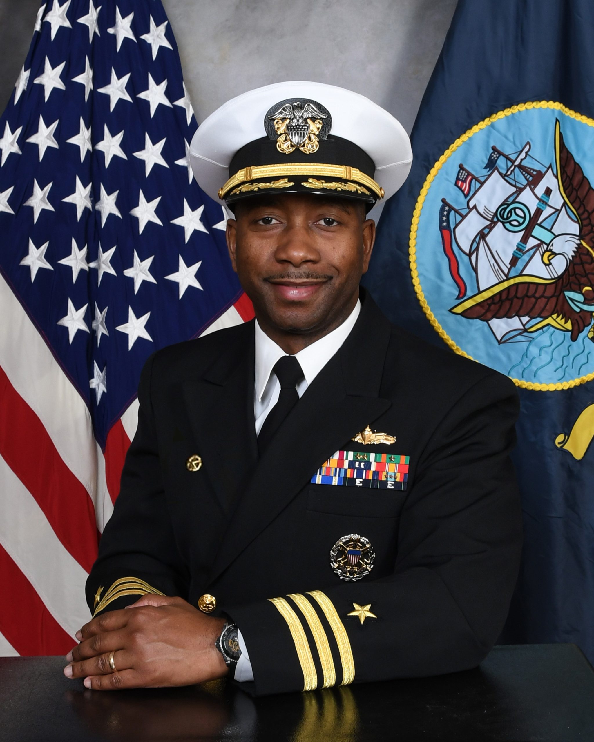 Commander Devine Johnson of the Arleigh Burke-class guided-missile destroyer USS Bulkeley (DDG-84) (US Navy). Source: https://www.surflant.usff.navy.mil/Leadership/All-Leadership/Article/2489941/commanding-officer-uss-bulkeley-ddg-84/