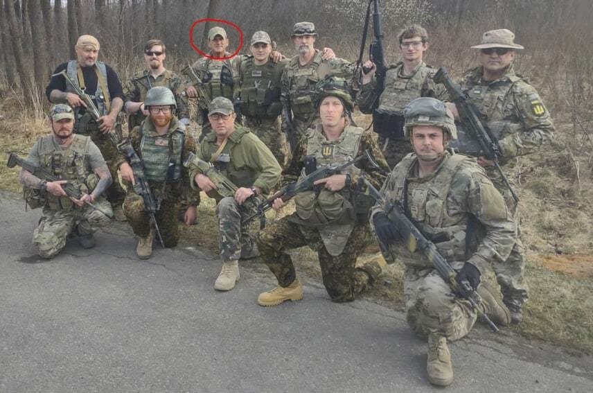 Stephen Zabielski with his squad in Ukraine (Tristan Nettles via New York Post). Source: https://nypost.com/2022/06/21/american-stephen-zabielski-killed-fighting-in-ukraine/