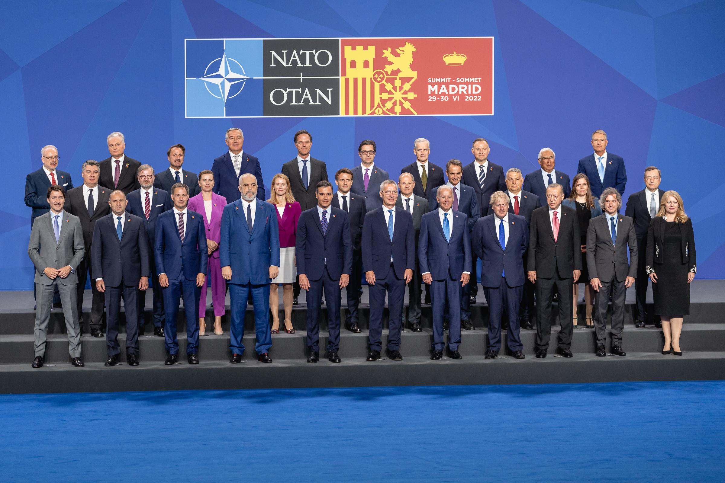 NATO country leaders during their photo op (President Biden).