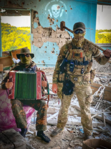 Wagner Group holding a sledgehammer