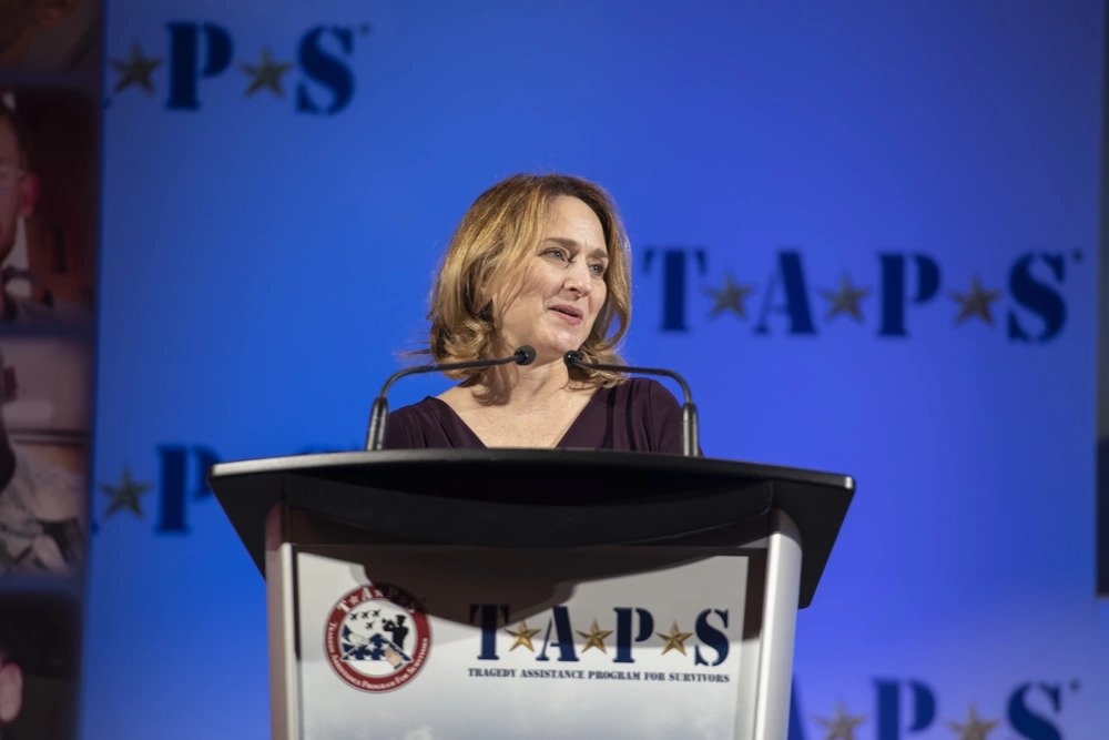 Deputy Secretary of Defense Kathleen Hicks speaks at the annual National Military Survivor Seminar and Good Grief Camp held by the Tragedy Assistance Program for Survivors, Arlington, Virginia, May 28, 2021. (DoD photo by U.S. Air Force Staff Sgt. Brittany A. Chase).