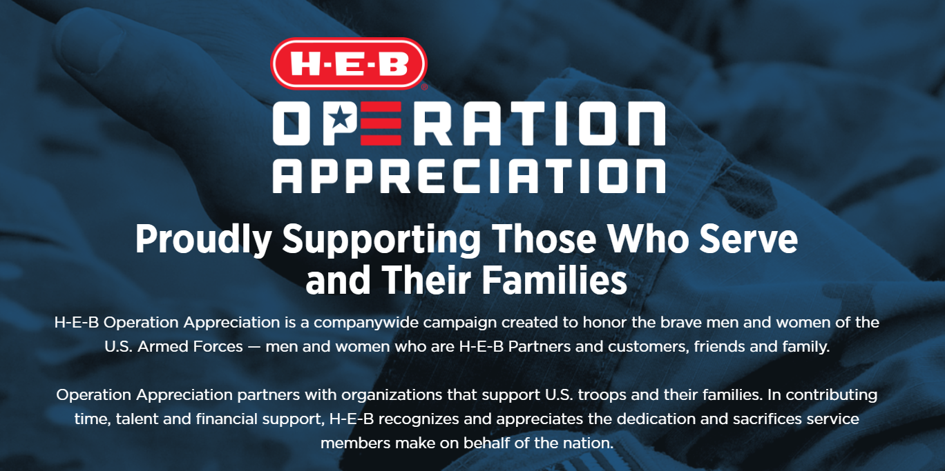 H-E-B’s Annual Operation Appreciation Gives Light to 500 Military Members
