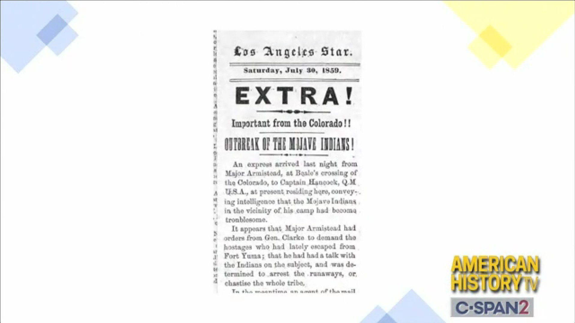 19th century newspaper