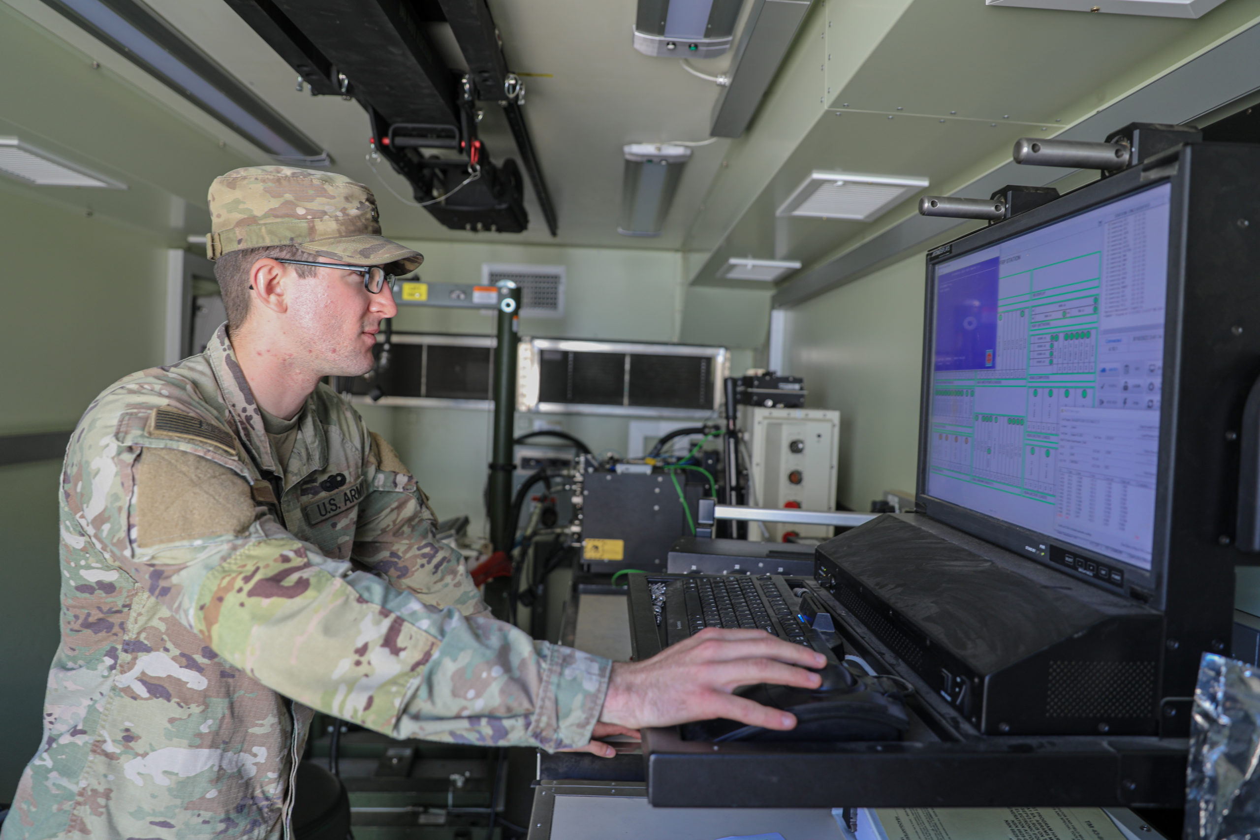 operator and maintainer performing diagnostics