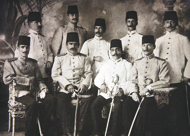 Mustafa Kemal Atatürk and military companions