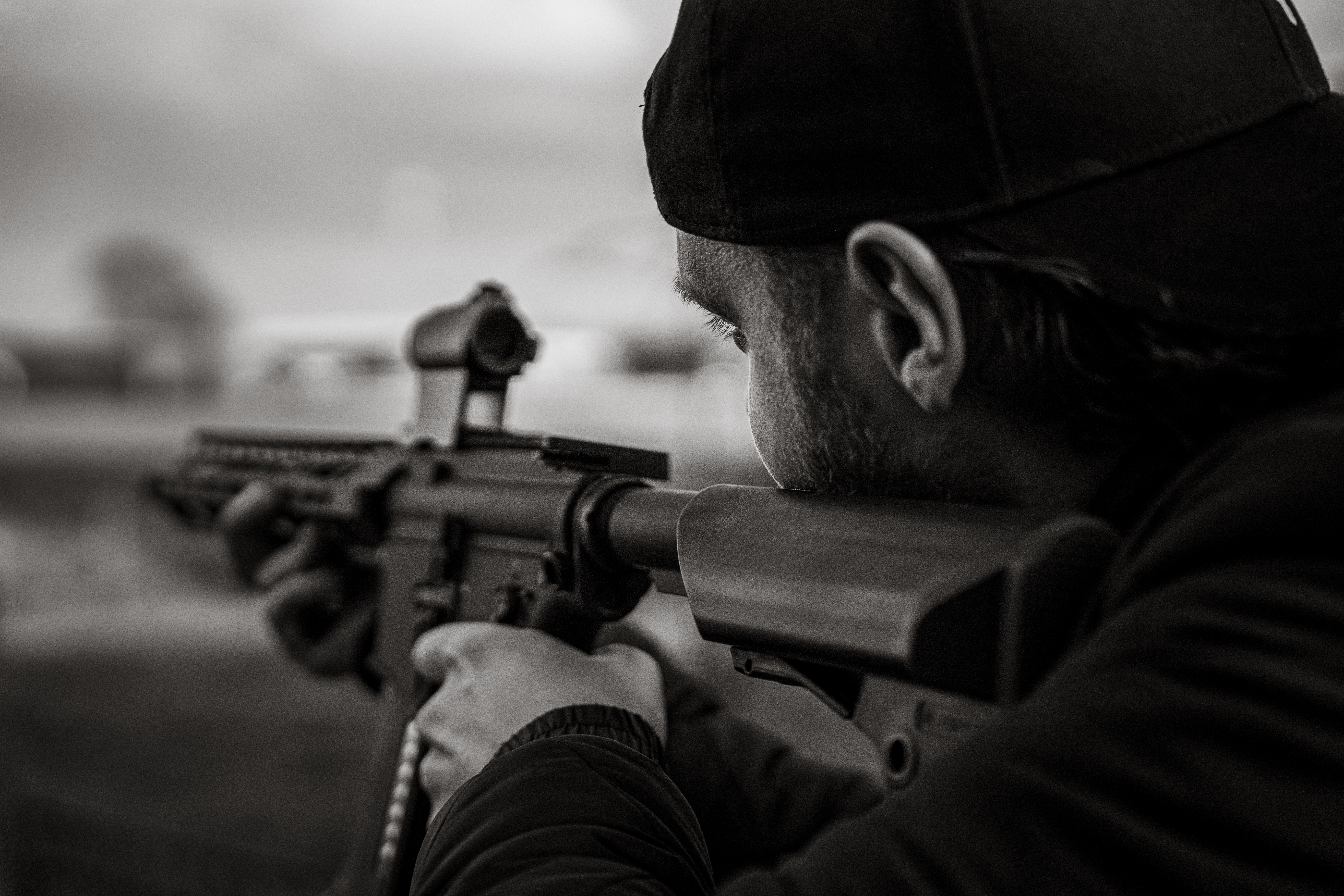 man-in-target-practice