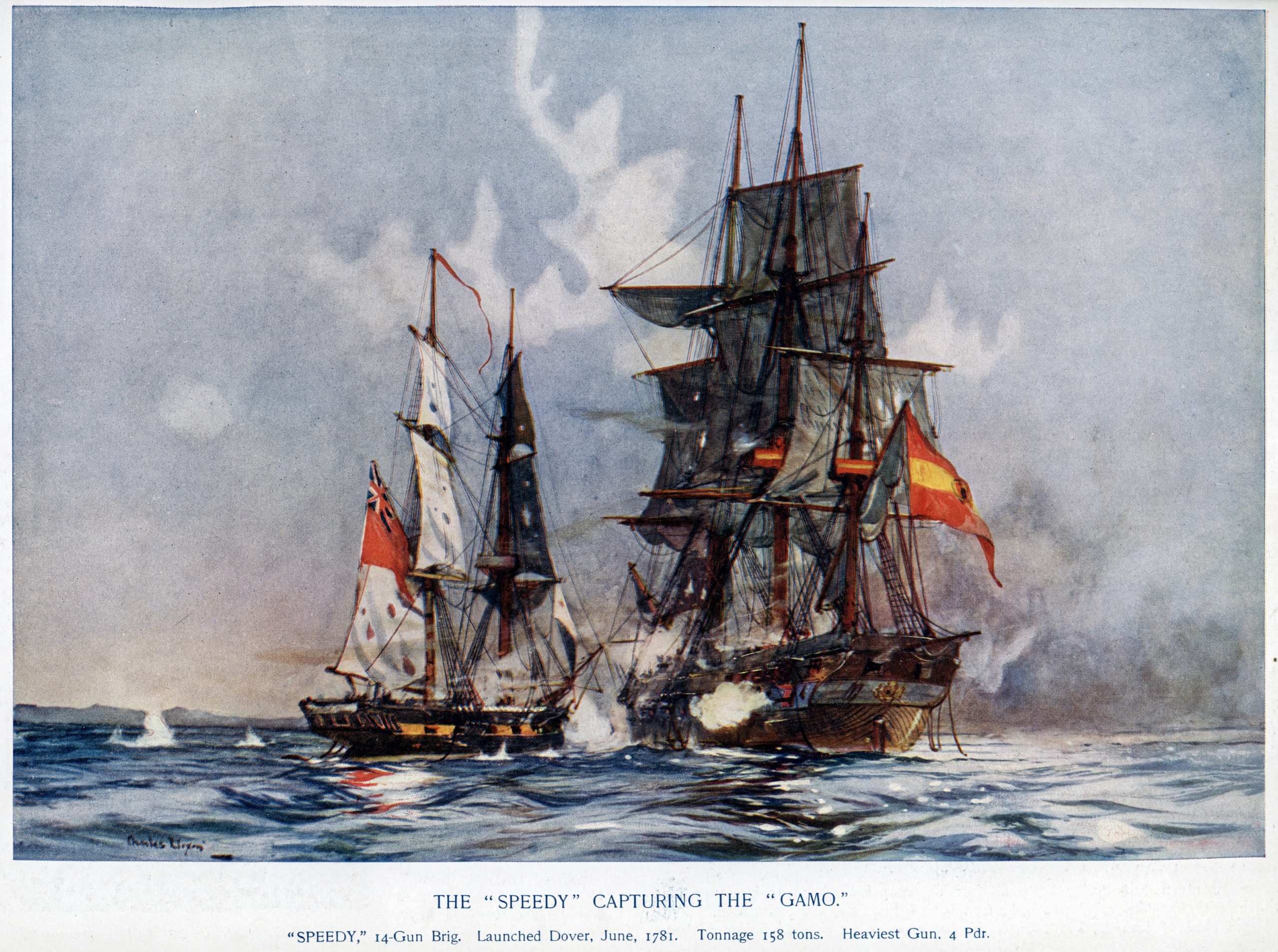 Charles_Edward_Dixon_HMS_Speedy_capturing_Spanish_frigate_El_Gamo_Lord_Thomas_Cochrane_1801