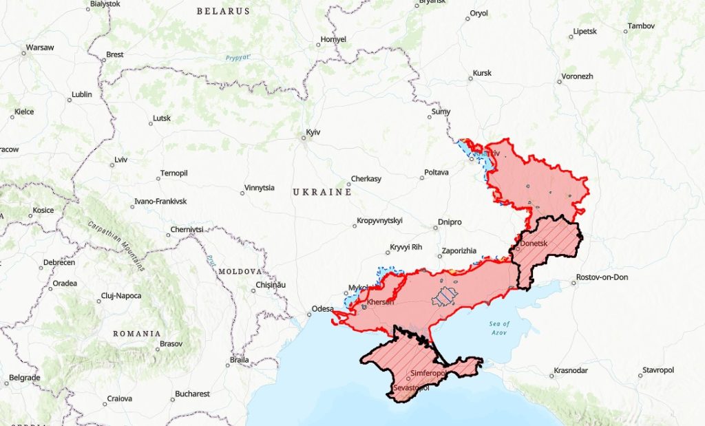 Russia's Invasion of Ukraine Map