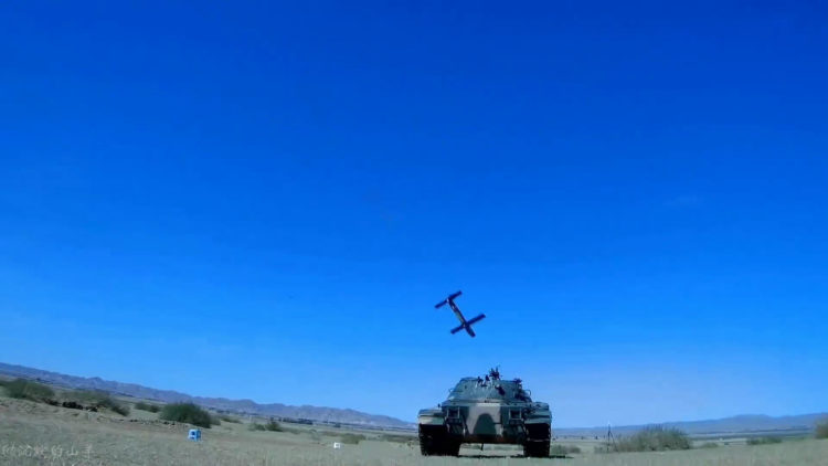 Watch China’s Switchblade Suicide Drone Smash a Tank to Smithereens!
