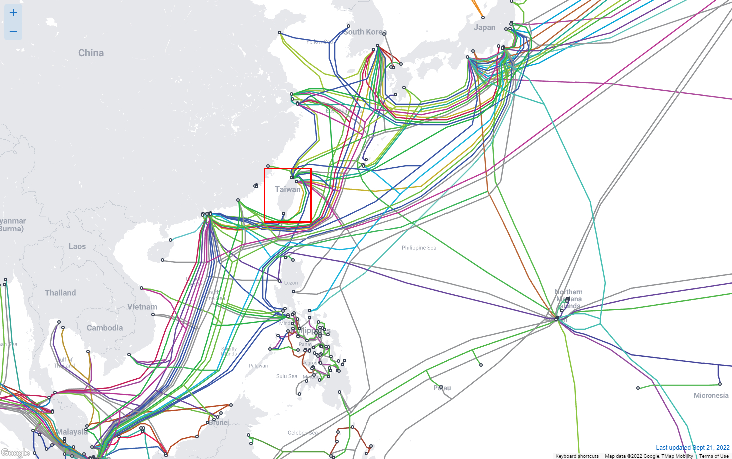 Taiwan Seabed Connection in Asia