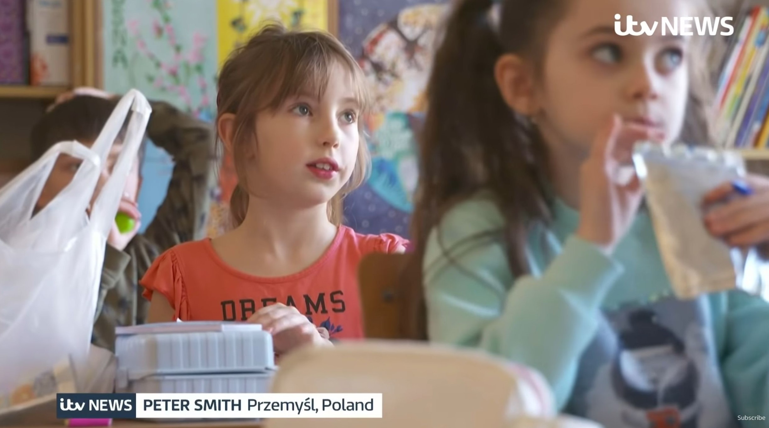 Ukrainian children on the first day of school in Poland