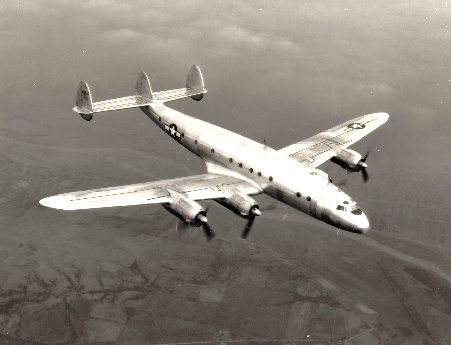 Lockheed Constellation C-69 in flight