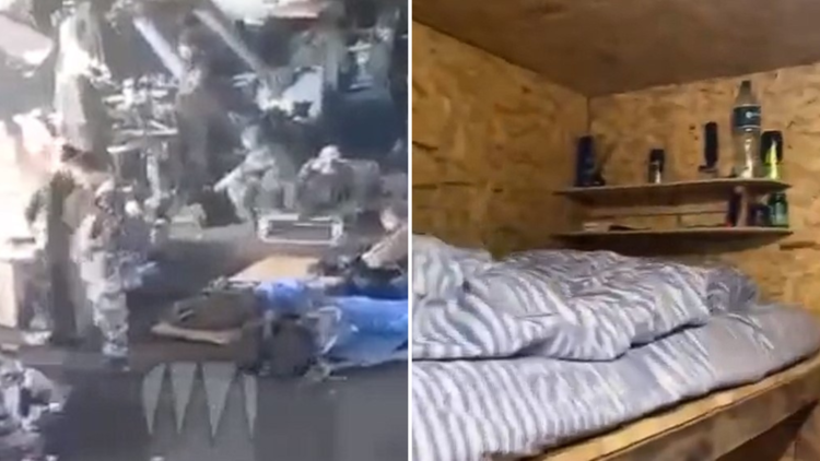 Look: A Side-by-Side Comparison of Russian vs Ukrainian Army Quarters in the Field.
