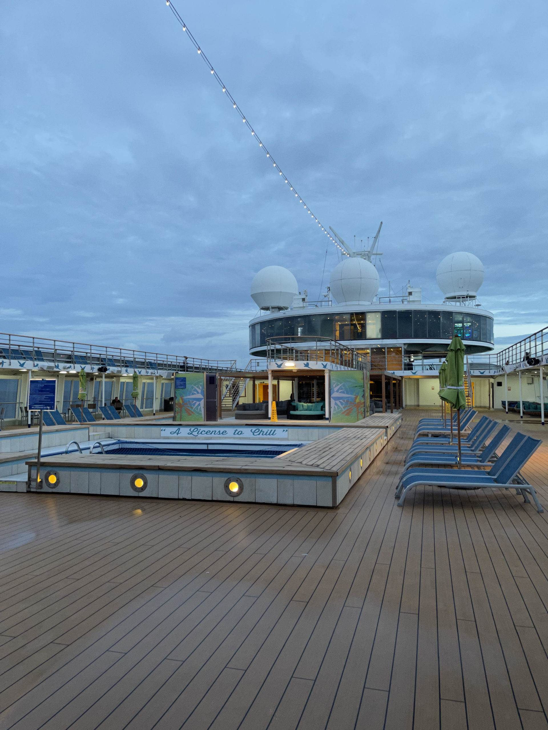 A shot of the pool deck