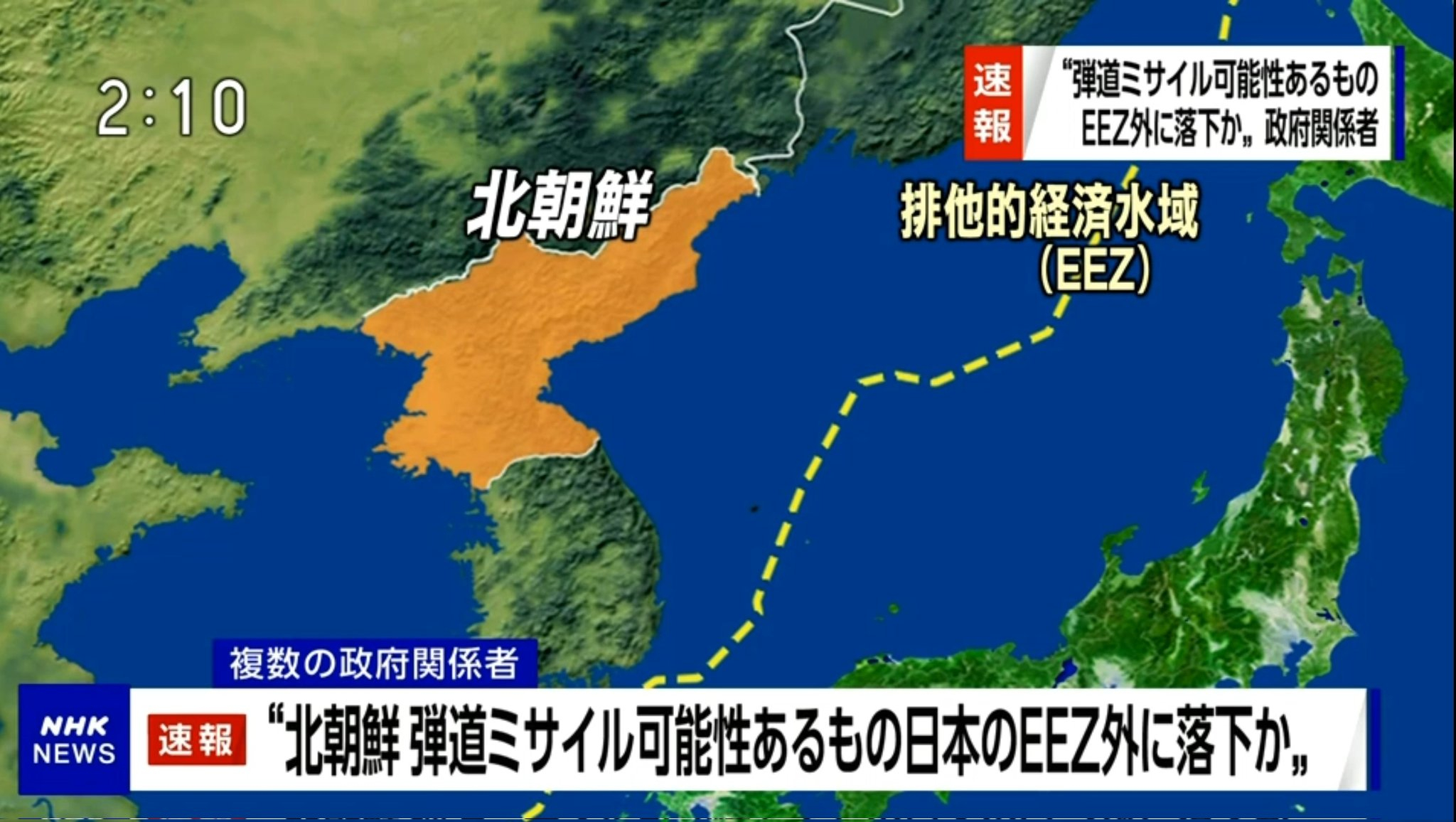 Sunday NK Missile Testing