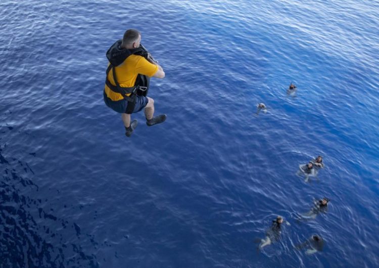 Pic of the Day: Swim Call Aboard the USS Tripoli in the Pacific