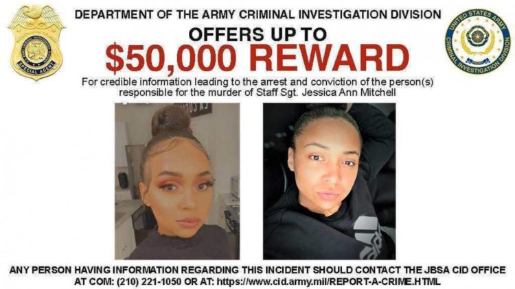 Reward Increased to $50,000 for Information on the Murder of Staff Sgt. Jessica Ann Mitchell