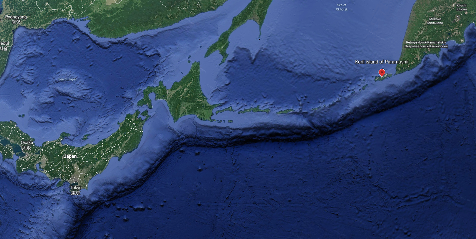 Kuril island of Paramushir 