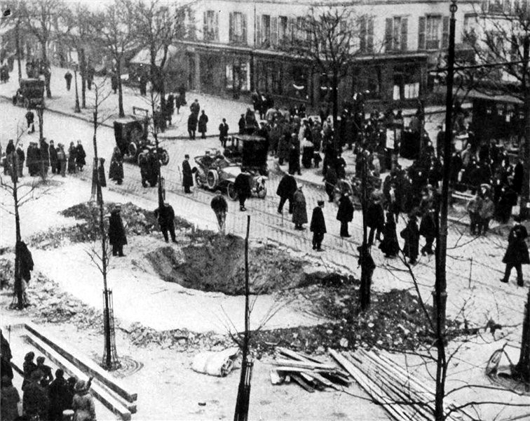 Paris bomb crater