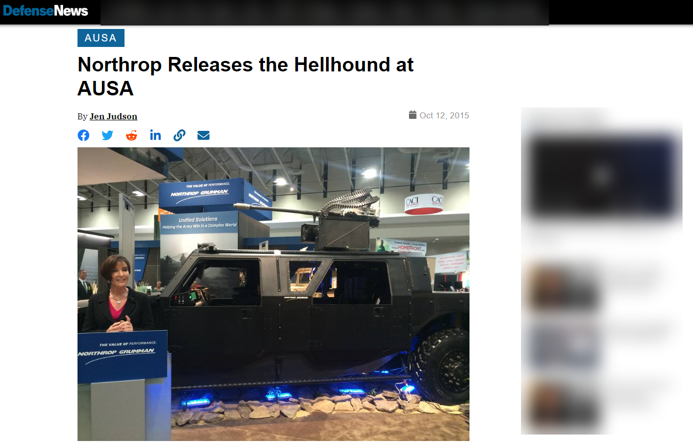 AUSA 2015 defense news