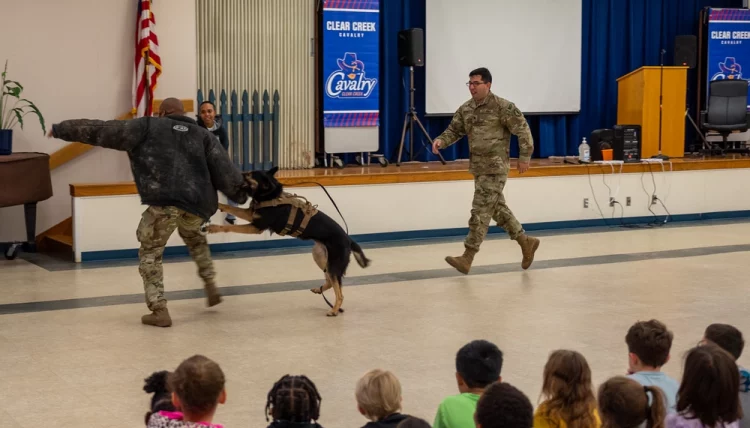 Fort Hood Working Dog Meets Students at Local Elementary School