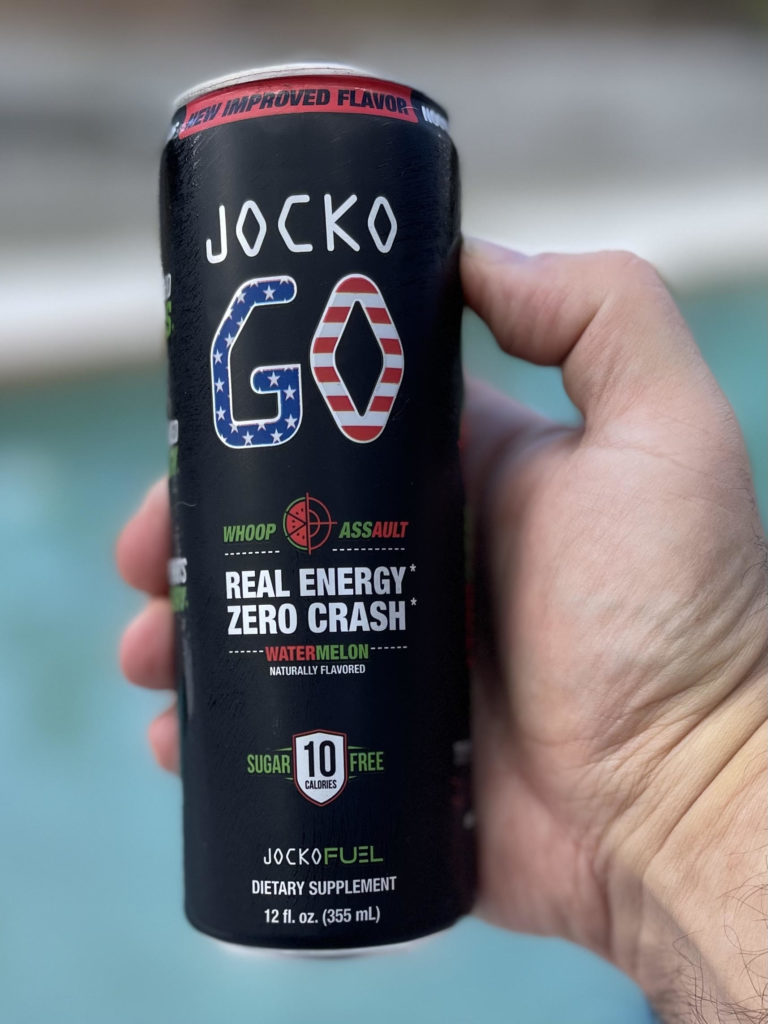 Me holding a can of GO