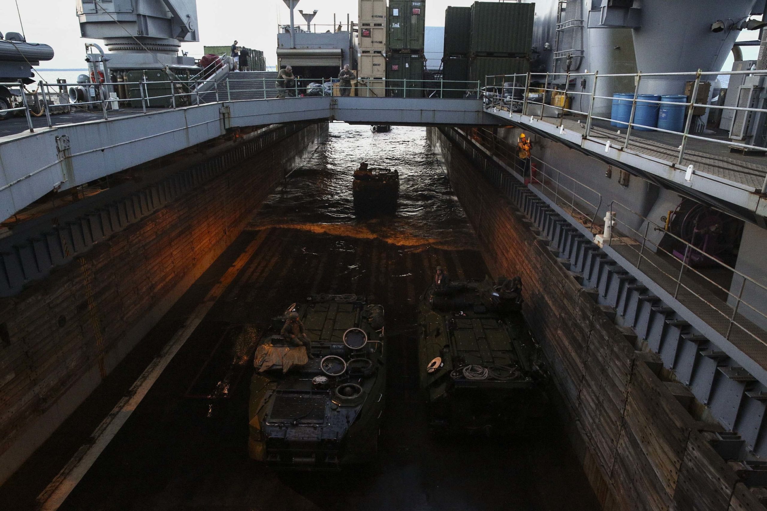 AAVs Board the USS Whidbey Island (LSD-41)