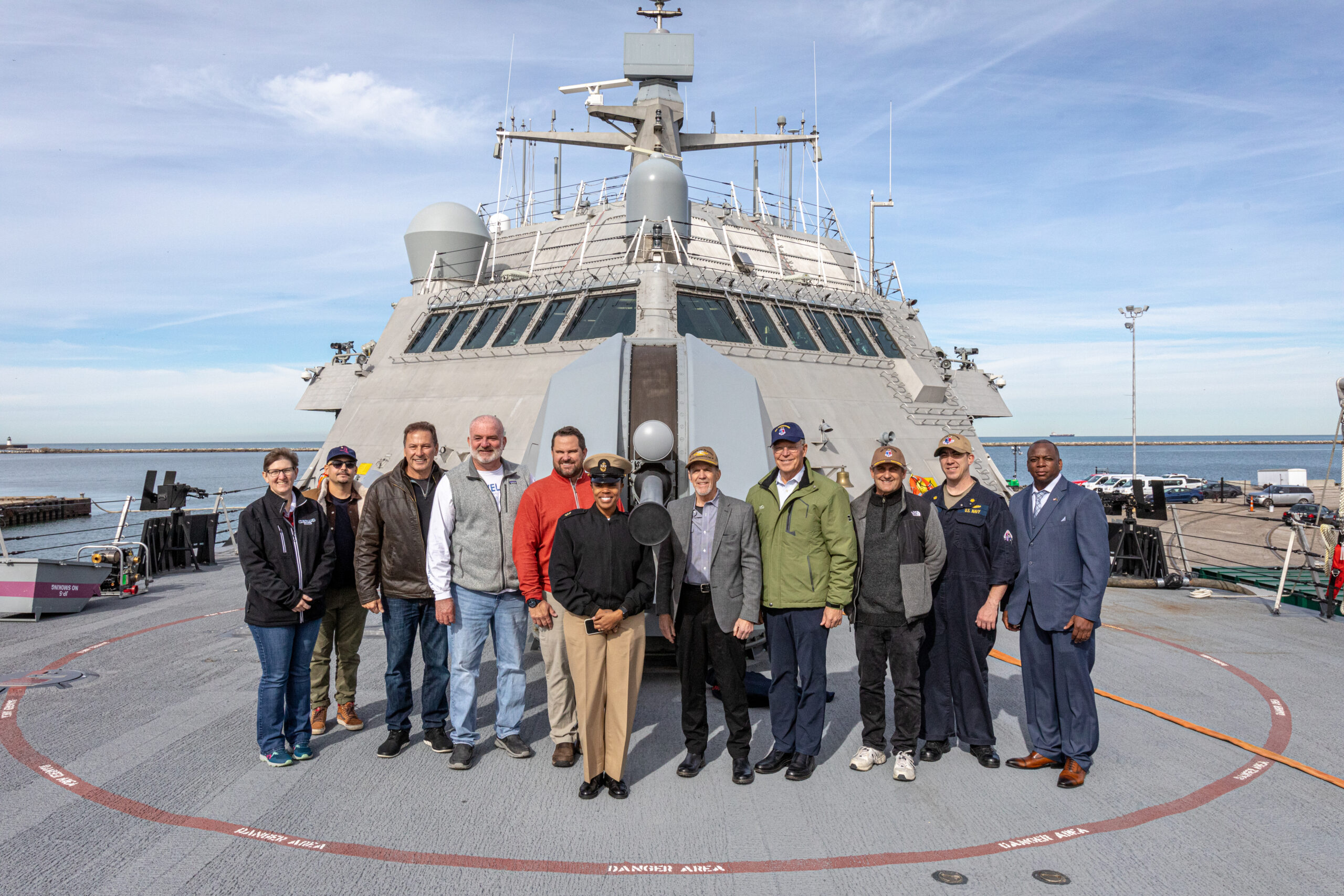 Bob Feller Bust Presentation to crew of USS Cooperstown (LCS 23)