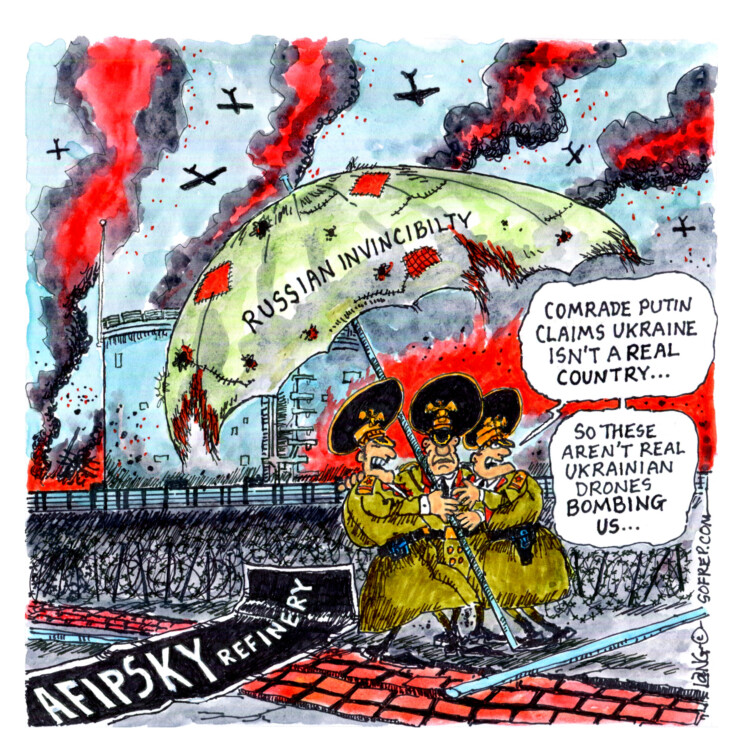 SOFREP Cartoon: Drones Attack Russia In A Taste Of Their Own Medicine