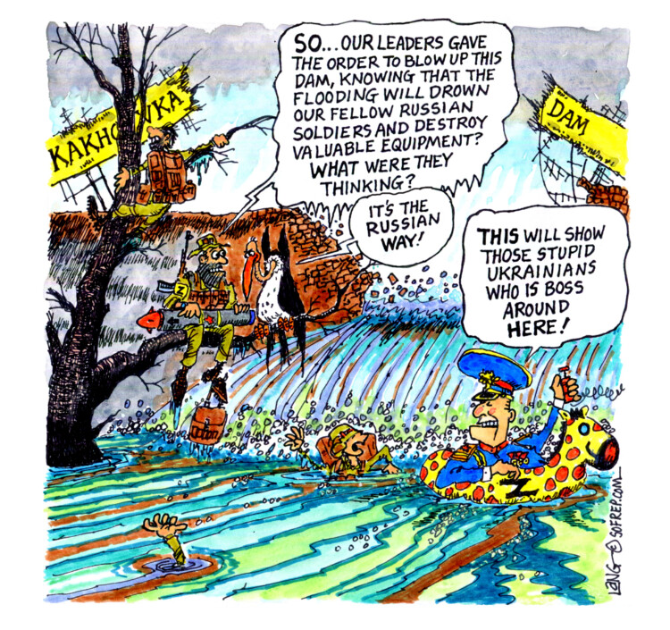 SOFREP Cartoon: The Kakhovka Dam Collapse