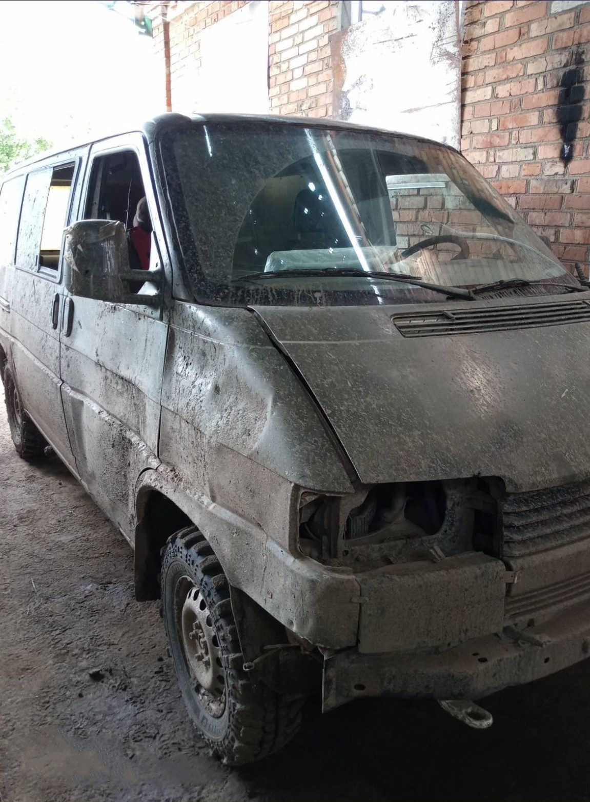 a van converted to an ambulance