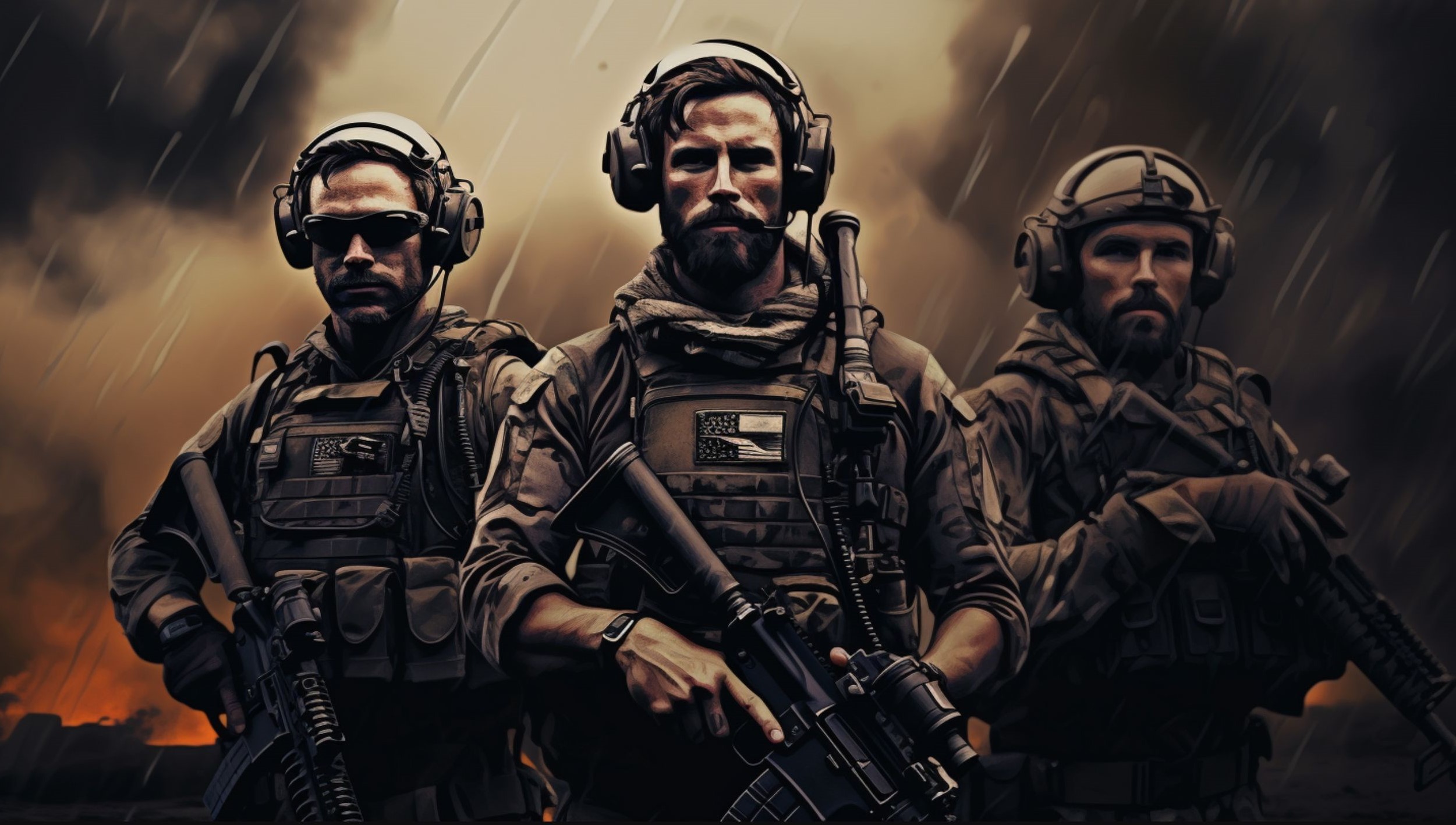 Three delta warriors