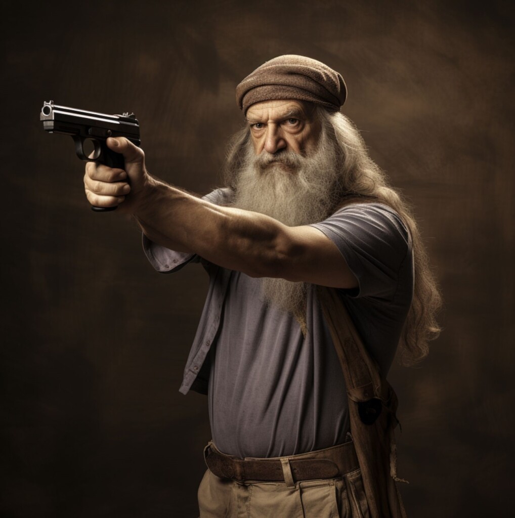 da Vinci with a gun