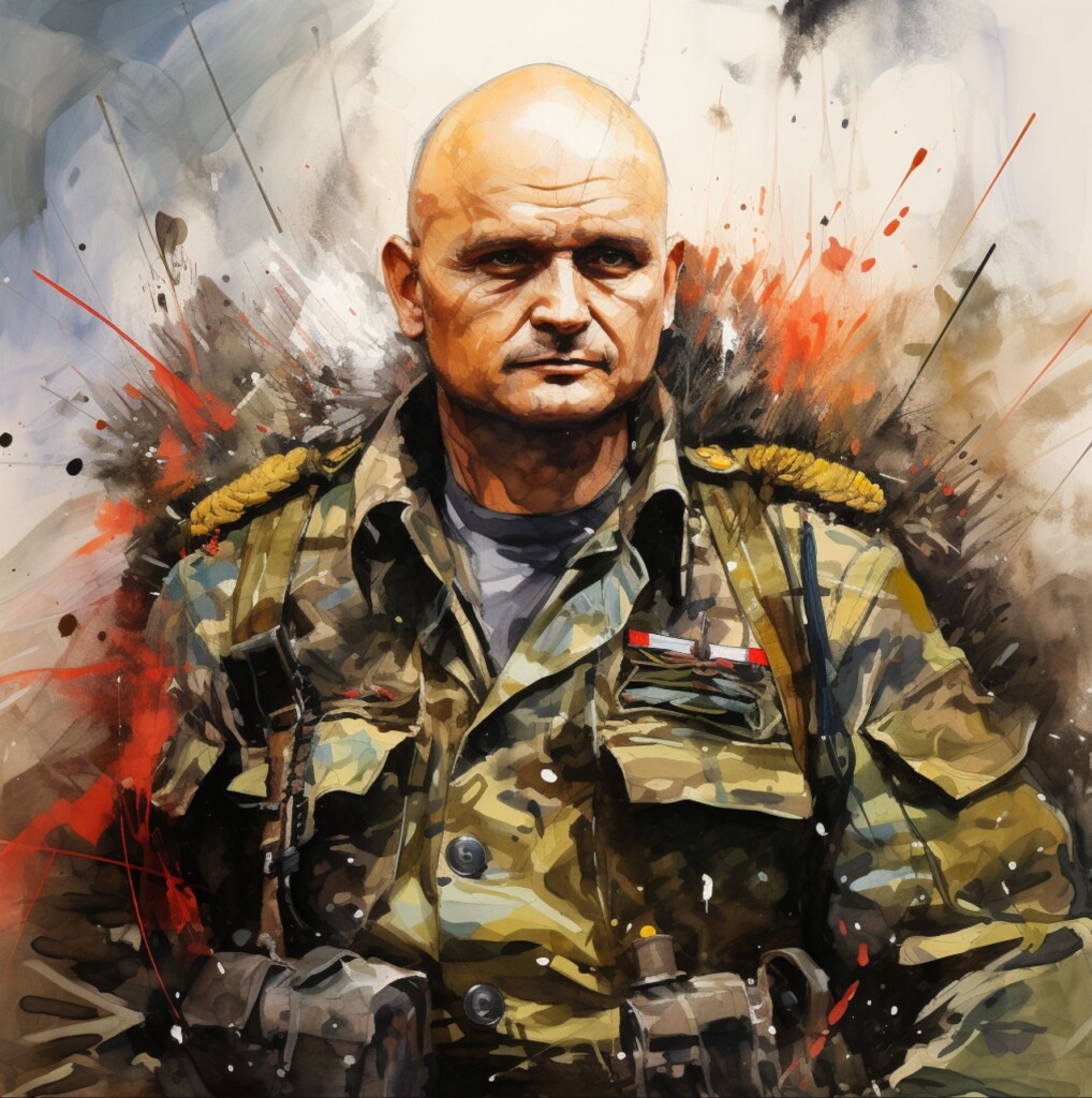 drawing of Prigozhin