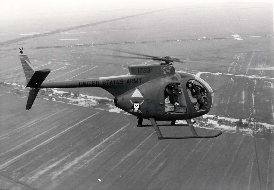 Military helicopter in Vietnam