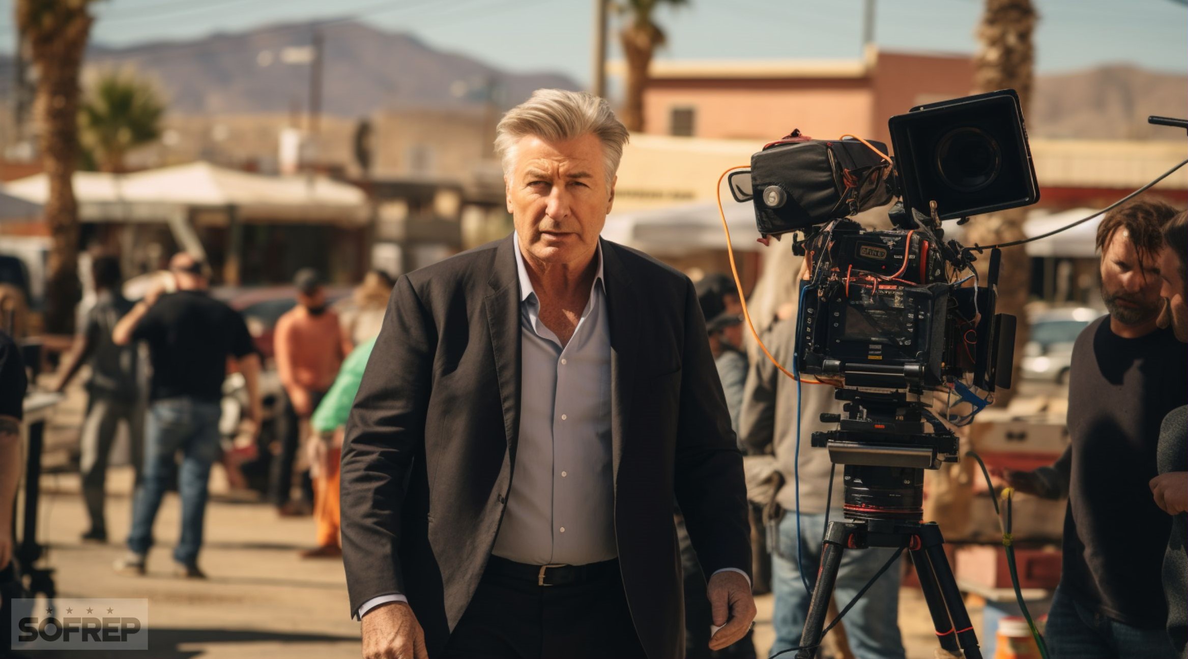 Alec Baldwin on set