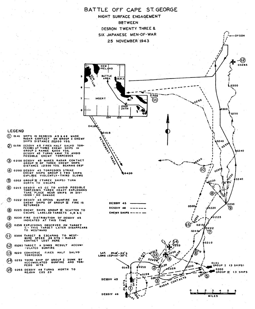 Map of Battle of Cape St. George