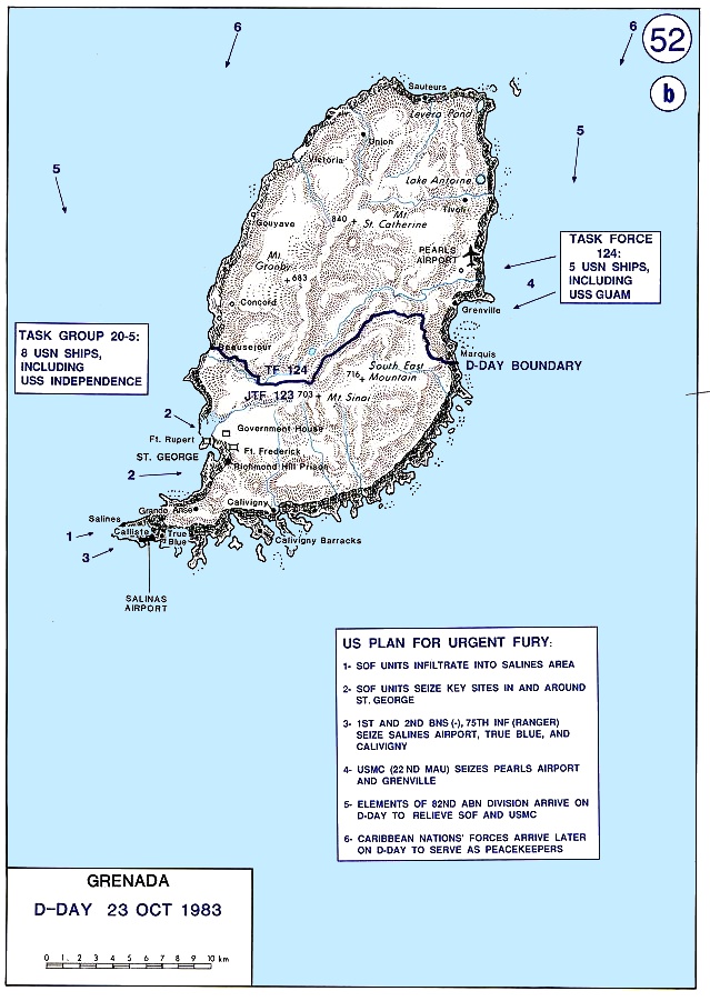Grenada Invasion Map