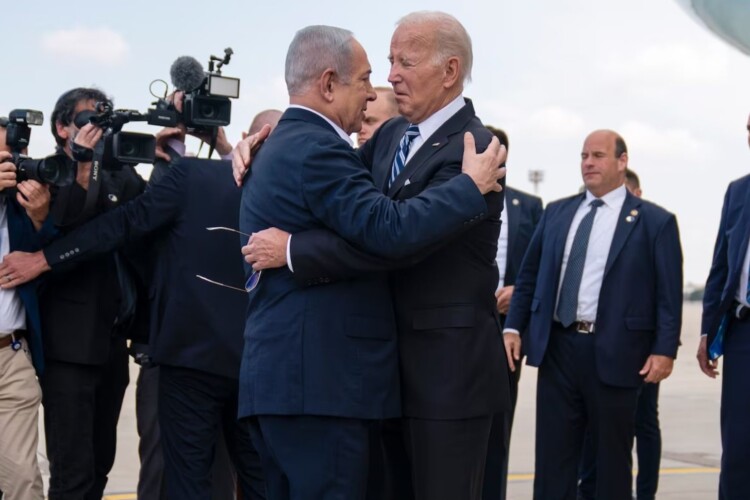 SOFREP Awkward Embrace of the Day: Joe Holds Bibi a Little Too Close