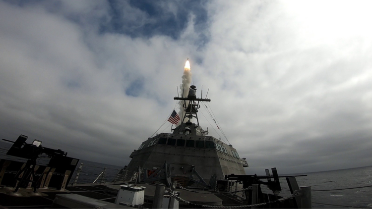 USS Savannah’s Live-Fire Exercise Spotlights Navy’s Cutting-Edge MK 70 System