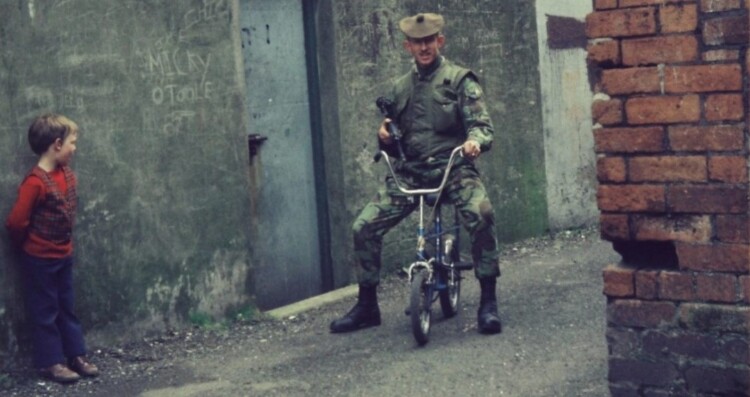 Pic of the Day: A Gordon Highlander on a Bike, Belfast, 1977