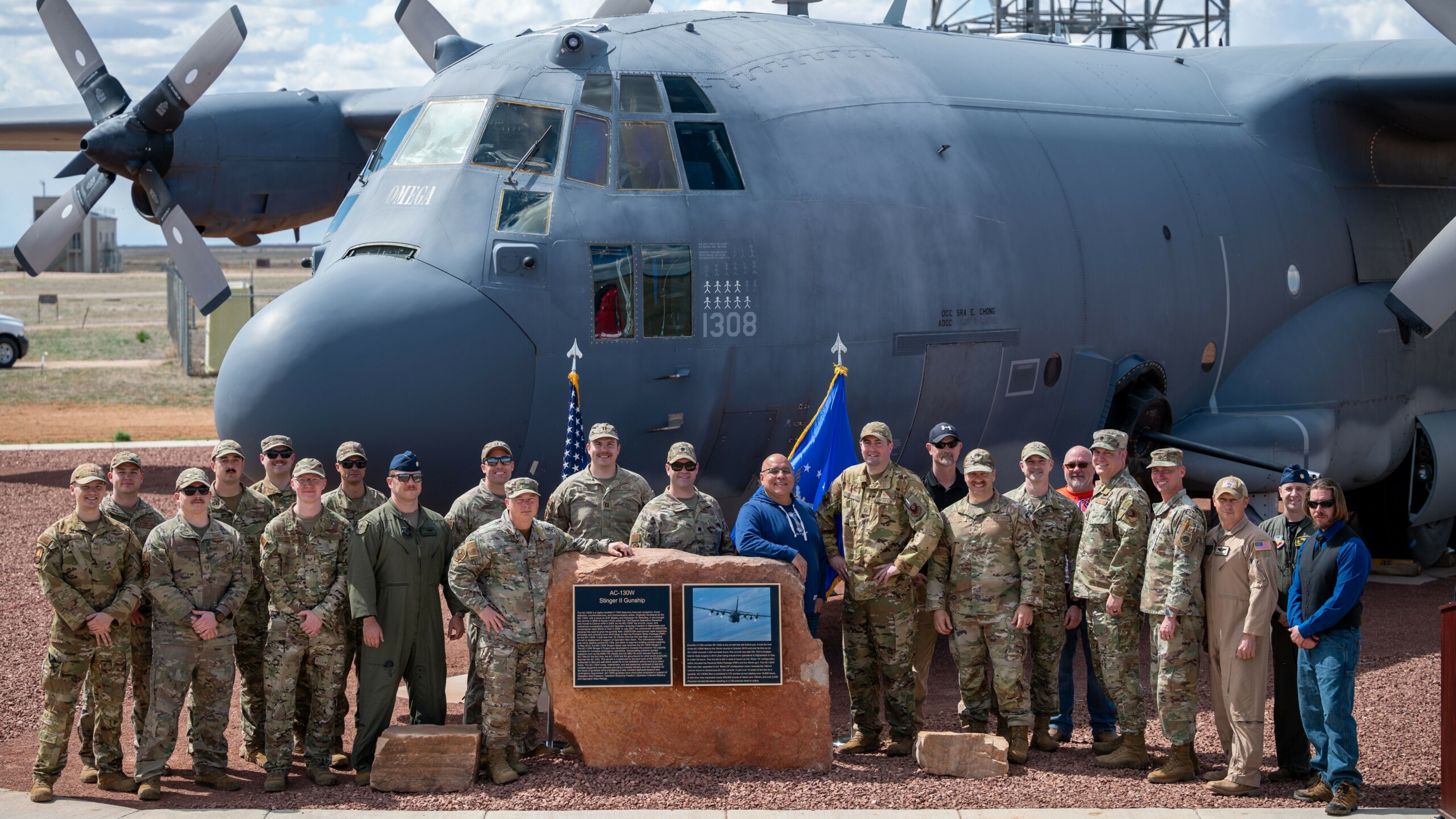 group photo during static display ceremony