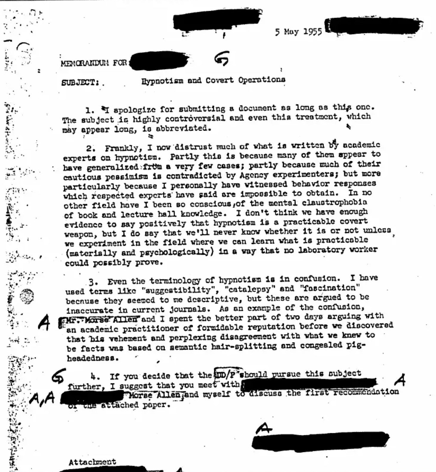 hypnotism and covert ops