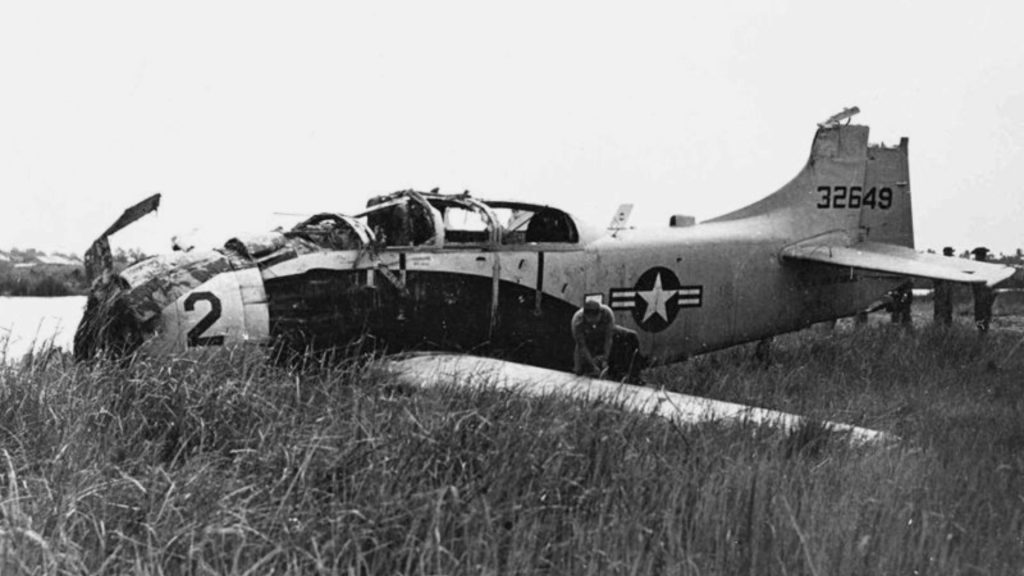 A-1E damaged 