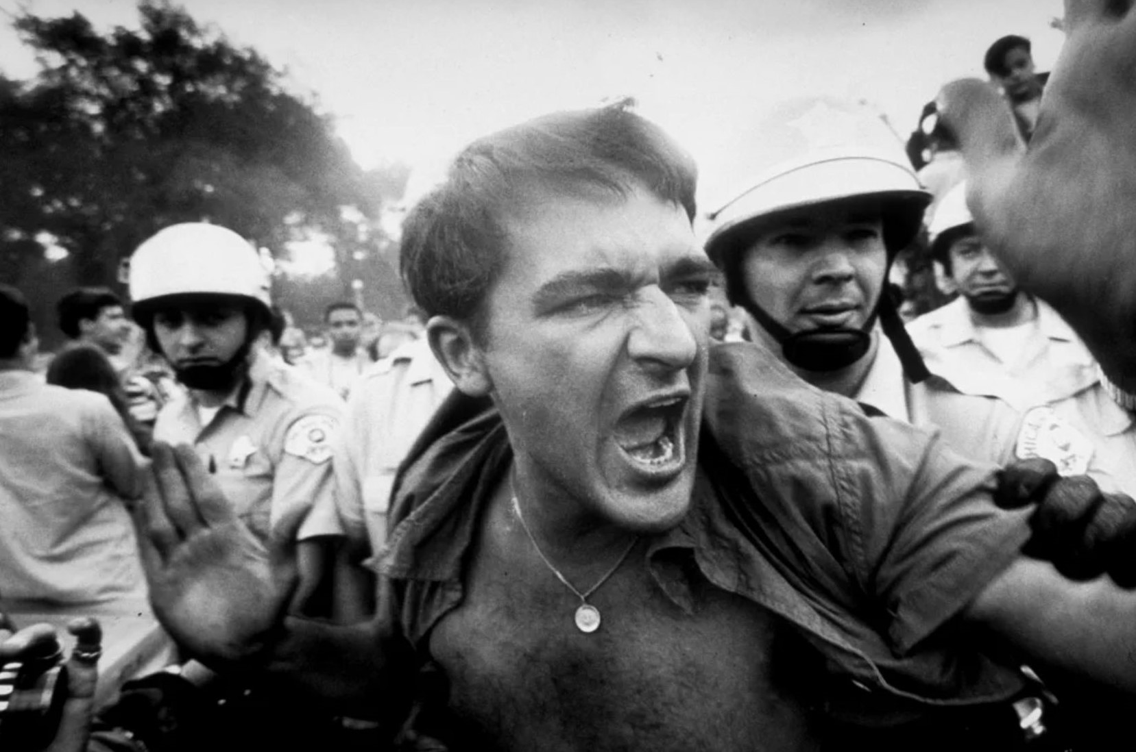 Protester at the 1968 DNC