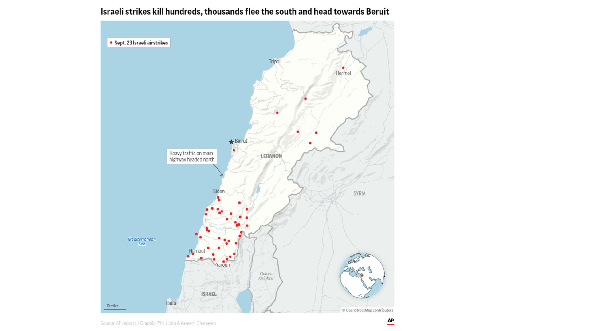 Sept 23 Israeli airstrikes