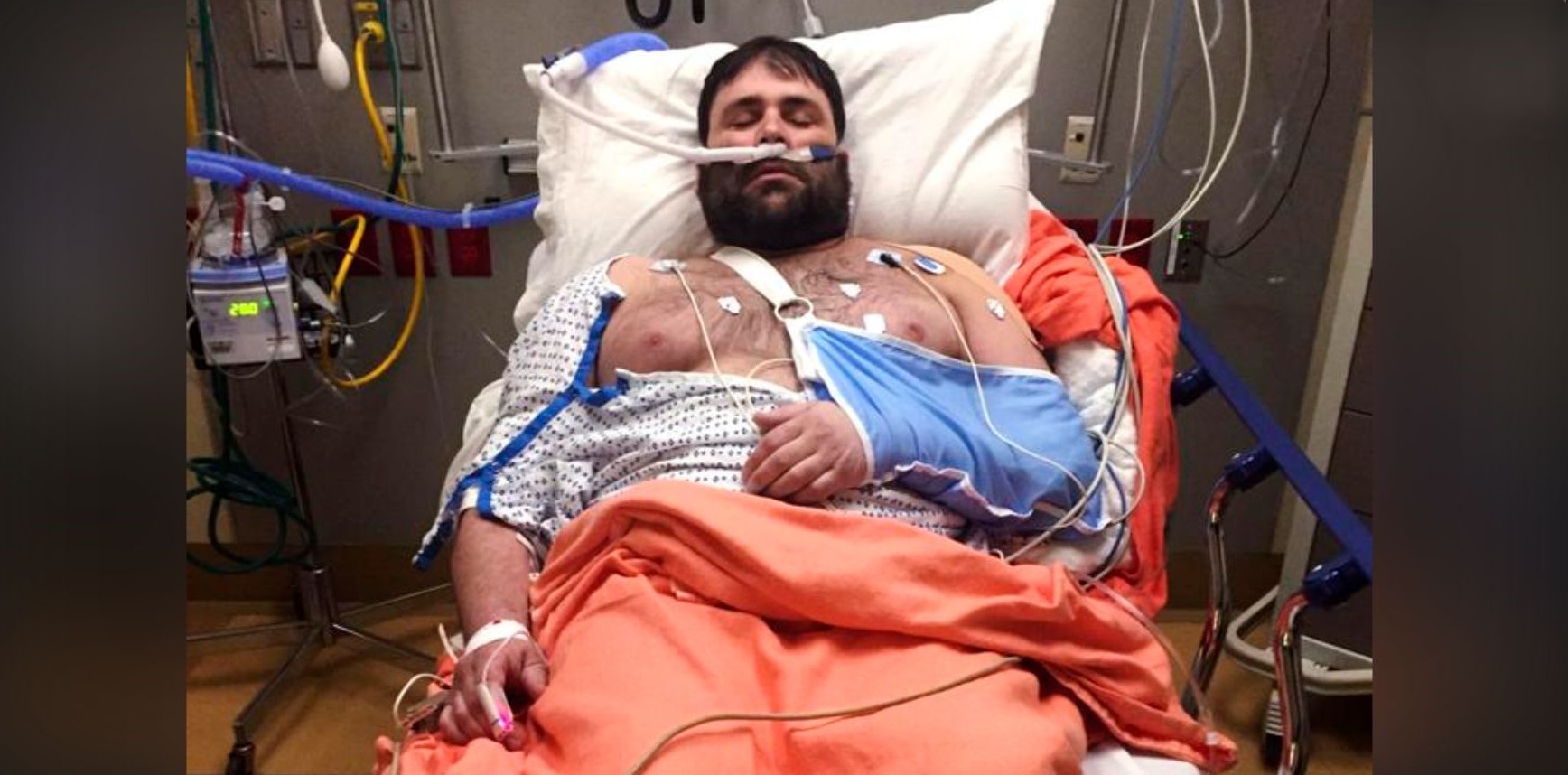 Smith in hospital bed 